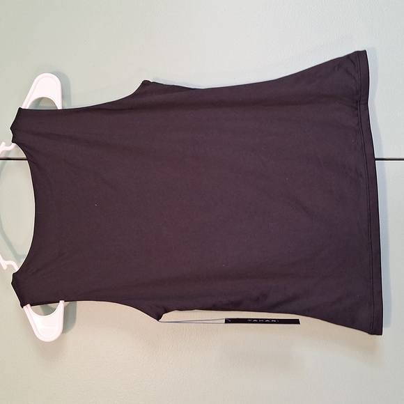 Nwt Tahari Modern Essentials Black Tank Top Size Medium - Picture 2 of 5